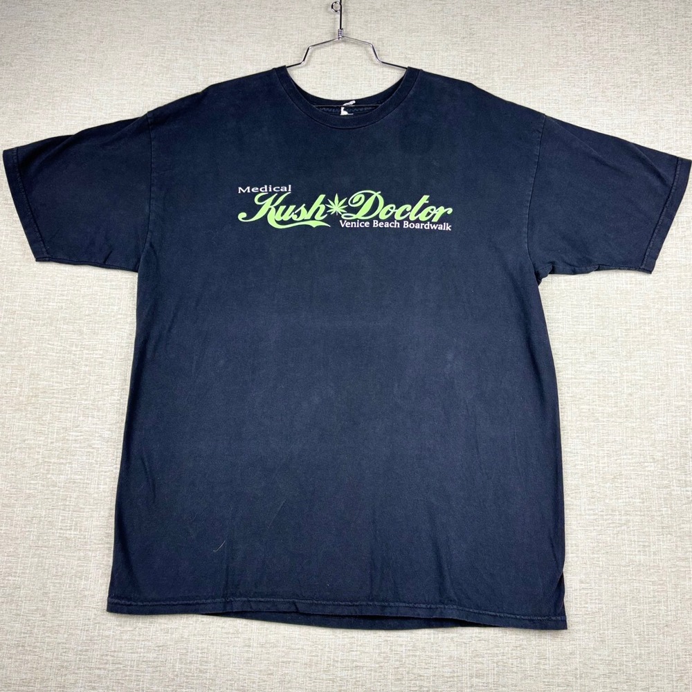 Medical Kush Doctor Venice Beach Boardwalk Graphic T-Shirt Black XXL
